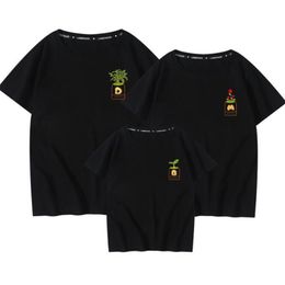 Familia Look Trajes a juego Camiseta Ropa Madre Padre Hijo Hija Niños Bebé Verano Botánica Impresión 210521