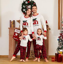Famille Matching Vêtements Famille Matching Tenues Joyeux Noël Pyjamas Baby Plaid Raiper Adult Pyjama Party Set Daddy Mommy et M8905528