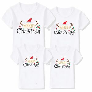 Trajes a juego para la familia 1 pieza Feliz Navidad Camiseta a juego para la familia Mamá Papá Hija Hijo Camiseta divertida a juego Ropa Mamá Papá Niños Trajes de bebé 231107