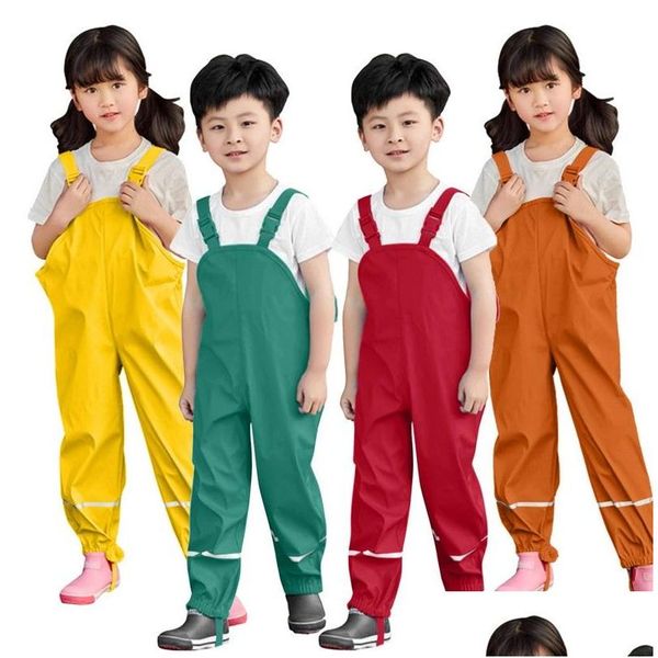 Tenues assorties à la famille 211 ans enfants garçons filles pluie ensemble imperméable pantalon enfant en plein air sport combinaison vêtements avec doublure C Dhfal