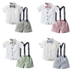Familie Matching Outfits Baby Boys Clothing Set 2 -DIEVAAL PULLOVER KINDRENS KORTEN SHIRES SHIRT BOUG STRAP BROEK 230512