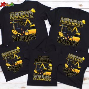 Bijpassende outfits voor familie Verjaardagsjongen T-shirt met korte mouwen Familiefeest Bijpassende kleding Outfits Kinderjongen T-shirtkleding Kinderoutfit Zomer T-shirt 231113