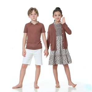 Famille correspondant tenues Blossom été filles robe florale enfants robes smockées bébé vêtements famille correspondant vêtements haut en tricot Coming Soon #7302 230821