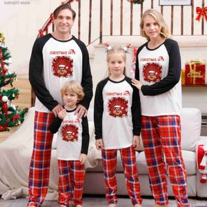 Familie bijpassende outfits Kerst elandenprint moeder dochter vader zoon bijpassende kleding 2023 nieuwe casual losse pyjama set zachte outfits kerst familie look pyjama T230921