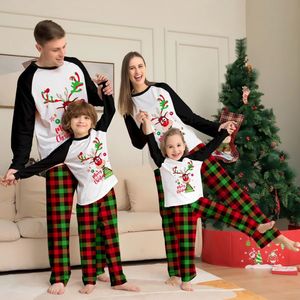 Bijpassende familie-outfits Kerstpyjama Set Bijpassende familie-nachtkleding voor volwassenen, kinderen, kerstman, moeder en dochter, vader, zoon, nachtkleding, kersthuiskleding 231113