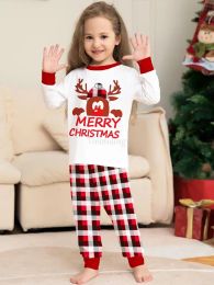 Familie matching outfits kerstpyjama's voor gezinnen moeder kinderen herten print xmas slaapkleding familie look kleding sets nachtkleding uit