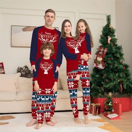 Familie bijpassende outfits kerstpyjama nachtkleding familiaire look pak voor ouderkind pyjamasets 2023 231030