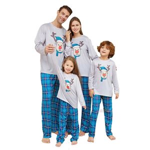 Famille correspondant tenues pyjamas de Noël mère fille père fils look bébé barboteuses vêtements de nuit pyjamas vêtements ensembles 231207