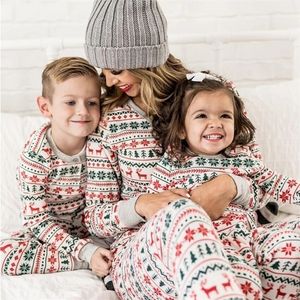 Familie matching outfits kerstpyjama set herten volwassen kind Xmas slaapkleding PJS baby romper look 220914