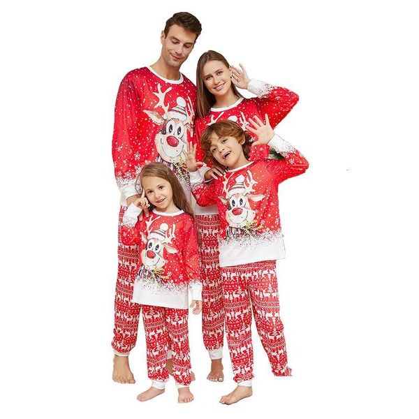 Famille correspondant tenues pyjamas de Noël ensemble 2024 Noël père mère enfants vêtements pyjamas maman et fille fils vêtements de nuit tenue drop dhruh