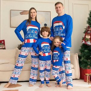 Familie matching outfits kerstpamas sets vader moeder kinderen baby slaapkleding mama en ik kerst pj s kleding tops broek 231124