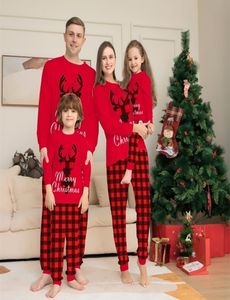 Familie matching outfits kerstpyjama's familie matching outfits vader moeder kinderen baby Xmas slaapkleding mama en meisjesfamilie Chr3424253