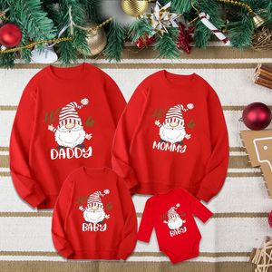 Familie Bijpassende Outfits Kerst Sweatshirt 2024 Jaar Truien Moeder Vader Dochter Zoon Paar Jersey Kinderen Winter Jumper 231109