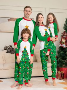 Famille correspondant tenues mignon noël père mère enfants bébé pyjamas ensembles maman et moi noël pyjama vêtements hauts pantalons 231026