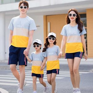 Familie matching outfits Family Look Summer Style T-Shirt Short Pants Moeder Dochter Kleding Familie Matching Outfits Vader Zoon Kleding