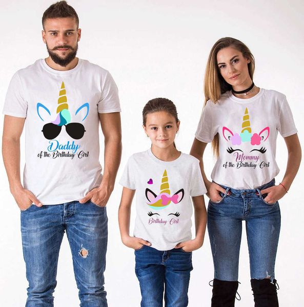 Famille correspondant tenues famille correspondant vêtements père mère fille fils fille anniversaire T-shirt drôle été famille apparence fête T-shirt haut G220519