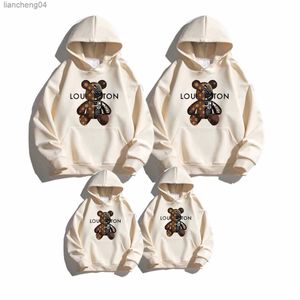 Familie Bijpassende Outfits Familie Bijpassende Luxe Katoenen Sweatshirts Met Capuchon Moeder Vader Kids Hoodie Kleding Afdrukken Jongens Meisjes Trui Gratis Verzending