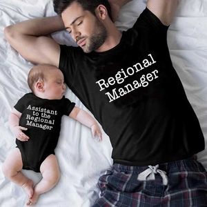 Family Matching Outfits Family Matching Shirt Regional Manager Assistant van regionale manager vader zoon TEES Dad en ik kleding Vaderdag Gift G220519