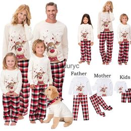 Familie matching outfits familie matng kleding kerstpyjama 2023 moeder kinderen baby pyjama set look slaapkleding moeder en dochter vader zoon outfit H240508
