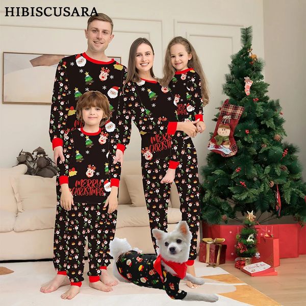 Famille correspondant tenues famille pyjama correspondant ensemble noël enfants mère père chien pyjamas ensembles noël bébé grands enfants coton ajusté père noël 231113