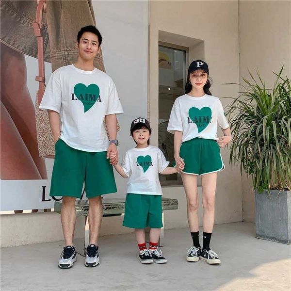 Trajes a juego para la familia Trajes a juego de verano para la familia Moda Conjuntos de ropa para madre e hija Ropa para papá e hijo Hermano y hermana Dos piezas