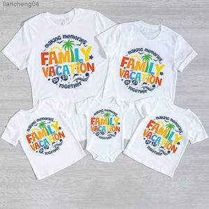 Tenues assorties pour la famille Vacances en famille 2023 T-shirt Faire des souvenirs ensemble Tshirt Chemise assortie pour la famille Haut de voyage à la plage d'été Vêtements de vacances en famille