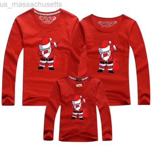 Bijpassende familie-outfits Vader Moeder Zoon Dochter Kleding Nieuwjaar Mama Papa en ik T-shirt Kerst Familie bijpassend T-shirt Lange mouw Katoen Cartoon