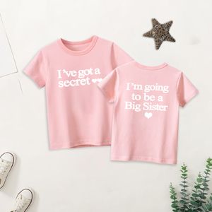 Famille correspondant tenues je vais être une grande soeur t-shirt frère annonce t-shirt ont un frère secret ensemble Bro Sis vêtements 230518