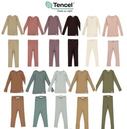 Trajes a juego para la familia Jenny DaveLanjing serie algodón modal de alta gama hilo súper cómodo de gama alta multicolor Morandi camisa para niños pantalones niño 230828