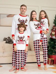 Bijpassende familie-outfits Kerst Familie Kerst Pjs Pyjama Familie Pijama De Navidad Familiares Para Toda La Familia Pyjama Noel Famille Set Outfits 231115