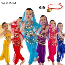 Famille correspondant tenues enfants Costumes de danse du ventre ensemble filles orientales danse Inde vêtements Bellydance enfant indien 6 couleurs 231116