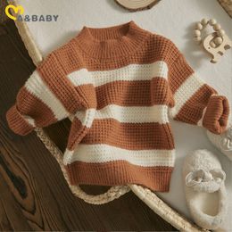 Familie Bijpassende Outfits Ma Baby 06 Jaar Winter Kid Jongen Meisje Truien Baby Peuter Kinderen Gebreide Tops Trui Herfst Lente Kleding 230726