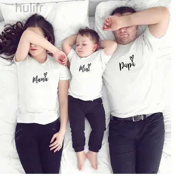 Trajes familiares a juego Mama Papa y Mini Little Trewly Camiseta Familia Matriz