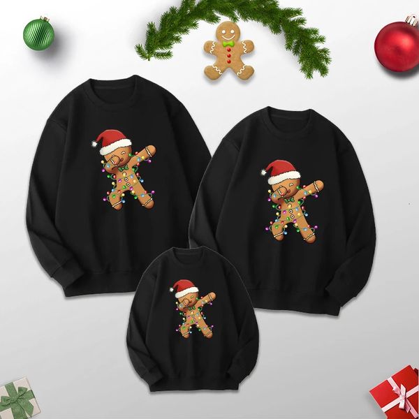 Tenues assorties pour la famille Tenues familiales assorties Maillot de Noël Noël Pull drôle Pull bonhomme en pain d'épice Chemise bonhomme de neige Adulte Enfants Bébé Vêtements d'hiver 231120