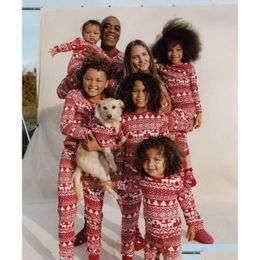 Familie bijpassende outfits moeder dochter vader zoon look outfit baby meisje rompertjes nachtkleding pyjama 2023 kerstpyjama 231207 Dro Dhpfn