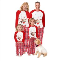 Famille correspondant tenues mère enfants adulte bébé noël pyjamas de noël vêtements ensemble cerf 231122