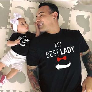 Familie matching outfits mijn beste damesmensen familie matching kleding papa en kinderen t -shirt baby strakke kleding familie uiterlijk vader en dochter kleding fath