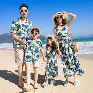 Familie matching outfits outfit vader zoon t -shirt moeder meisje shirt moeder en dochterjurk sets casual zomerkleding 230512