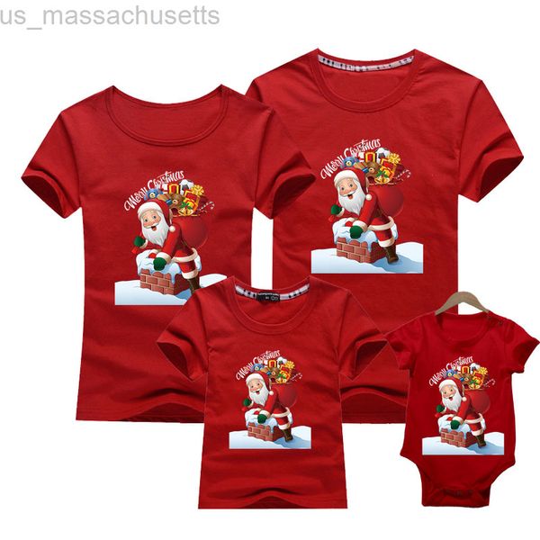 Trajes a juego de la familia Papá Noel Feliz Navidad Camiseta a juego de la familia Encantadora mamá Papá Niños Yo Traje de bebé Madre Hija Hijo Niña Niños Ropa L220916