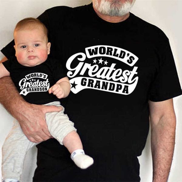 Tenues assorties pour la famille Le plus grand grand-père et grand-père noir du monde correspondant à la tenue de famille donnée aux t-shirts de grand-père Baby Romper Kids tshirt G220519