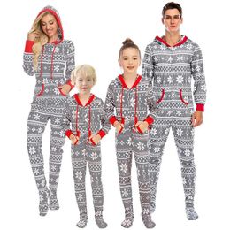 Famille correspondant tenues hiver année noël pyjamas mère enfants vêtements pour ensemble de vêtements tenue 231218