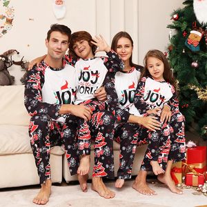 Famille correspondant tenues pyjamas de Noël père mère et fille fils pyjamas de Noël vêtements adultes enfants vêtements de nuit couples 231122