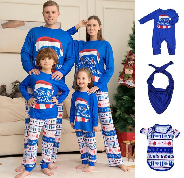 Famille correspondant tenues année vêtements cadeau de Noël pour tenue mère père enfants pyjamas ensemble bébé barboteuse décontracté lâche Homewear 231109