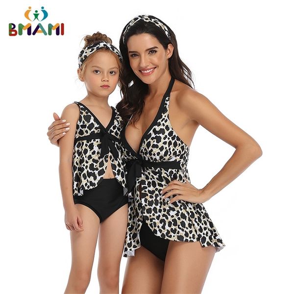 Famille correspondant maillots de bain maman fille maillot de bain mère Bikini maillot de bain enfants tenues 220425