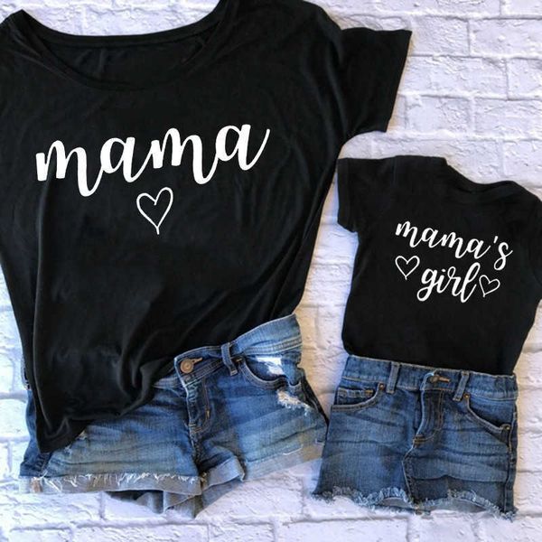 Family Outfits girl match T-shirt clothing Mamá y mi hija camisa Nuevo regalo de bebé G220519