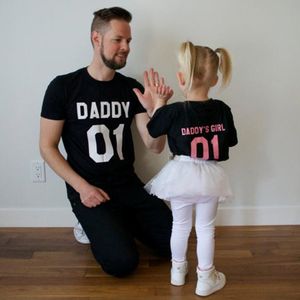 Familie T-shirts Daddy Daddy's Meisje Vader Dochter T-shirt Tops Familie Bijpassende Tee Kleding Vader en Dochter Bijpassende Kleren Zomer