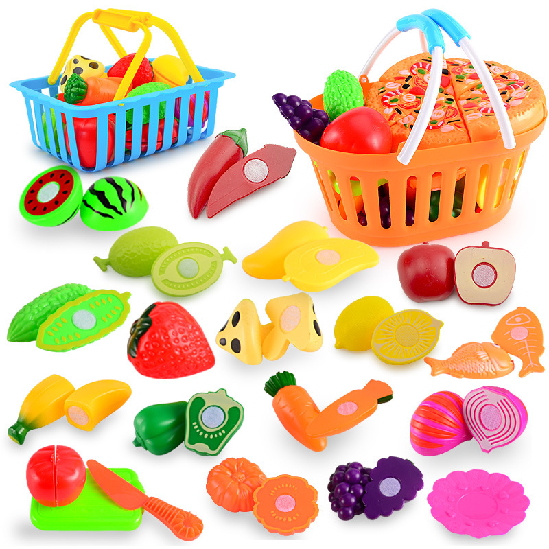 Family toys, childrens simulation kitchen cooking girl cutting fruits and vegetables cutting music set wholesale cheaper suitable for children aged 2.5 to 6 years old