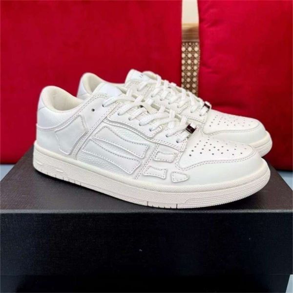 Célèbre 23s / s marque skel top baskets chaussures squeleton os trahison cuir blanc noir crâne bleu couple skateboard marchand de chaussures de confort eu35-46