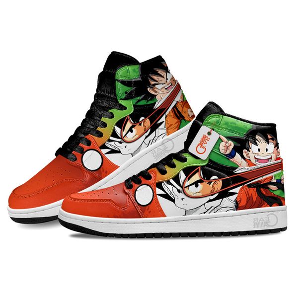 Chaussures de sport célèbres Anime Goku Chaussures DB Basketball Baskets Italie Hommes Femmes Populaires Hauts Manga Cuir Designer Campus personnalisé pour chaussures de sport finales EU 36-48