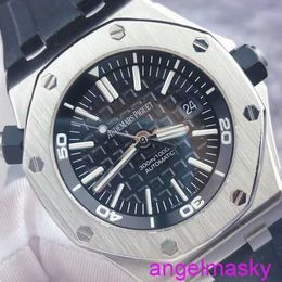 Famous AP Wrist Watch Royal Oak Offshore Series 15703st Black Plate Provision Steel Sports Mens Automatic Mechanical Diving Watch